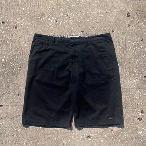 Black Baggy Y2K DC chino shorts w38 with subtle branding